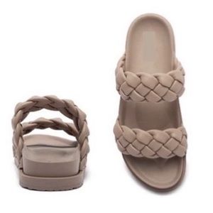 Taupe Braided Sandals - new in box from closing boutique